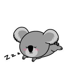 眠る小ちゃなコアラ