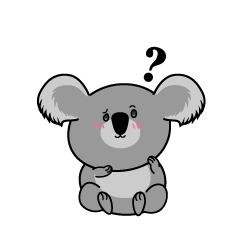 考える小ちゃなコアラ