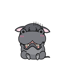 絶望する小ちゃなカバ