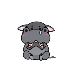 悲しい小ちゃなカバ