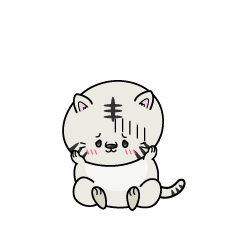 絶望する小ちゃなホワイトタイガー