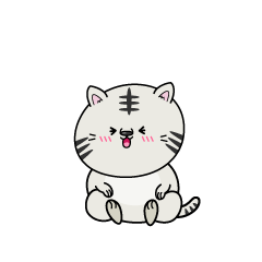 笑う小ちゃなホワイトタイガー