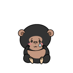 悲しい小ちゃなチンパンジー