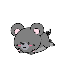 じっと見る小ちゃなネズミ