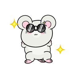 かっこいい小ちゃな白ネズミ