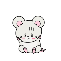 絶望する小ちゃな白ネズミ
