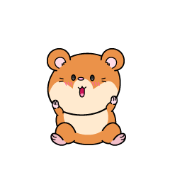 驚く小ちゃなハムスター