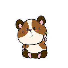 指差しする小ちゃなモルモット