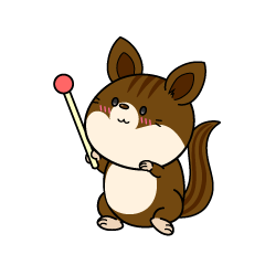 説明する小ちゃなリス