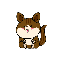 笑う小ちゃなリス