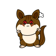 熱意のある小ちゃなリス