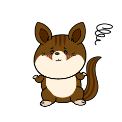 困る小ちゃなリス