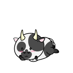 じっと見る小ちゃな牛