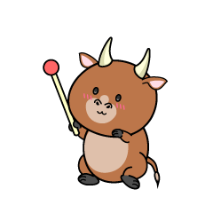 説明する小ちゃな赤牛