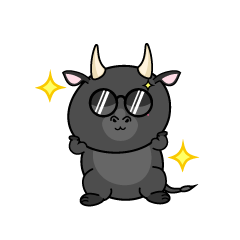 かっこいい小ちゃな黒毛牛