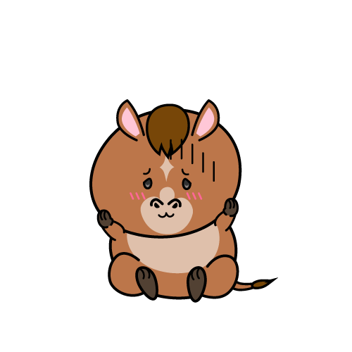 絶望する小ちゃな馬