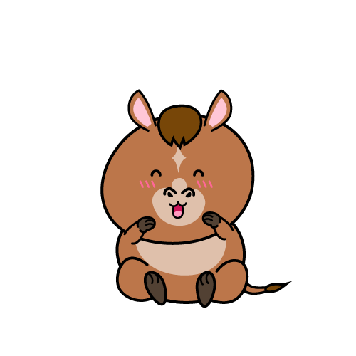 笑顔の小ちゃな馬