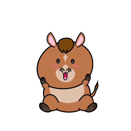 驚く小ちゃな馬