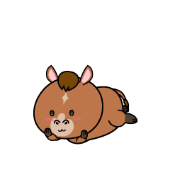 じっと見る小ちゃな馬