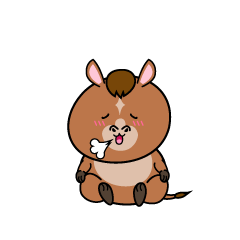 リラックスする小ちゃな馬