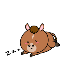 眠る小ちゃな馬