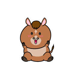 驚く小ちゃな馬