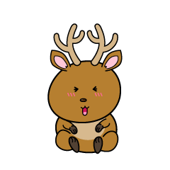 笑う小ちゃな鹿