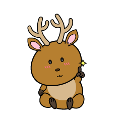 指差しする小ちゃな鹿