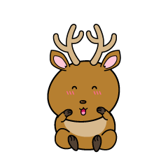 笑顔の小ちゃな鹿