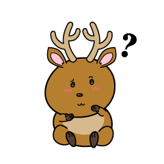 考える小ちゃな鹿