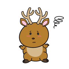 困る小ちゃな鹿