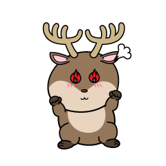 熱意のある小ちゃなトナカイ