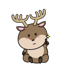 指差しする小ちゃなトナカイ