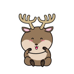 笑顔の小ちゃなトナカイ