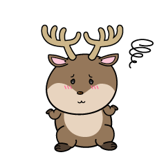 困る小ちゃなトナカイ