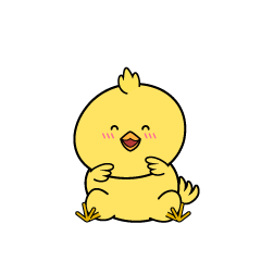 笑顔の小ちゃなヒヨコ