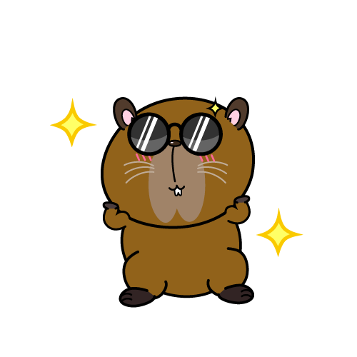 かっこいい小ちゃなカピバラ