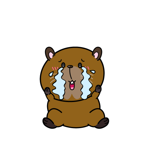 大泣きする小ちゃなカピバラ