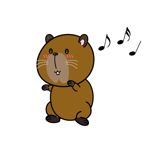踊る小ちゃなカピバラ