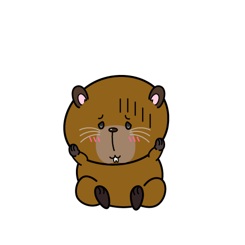 絶望する小ちゃなカピバラ
