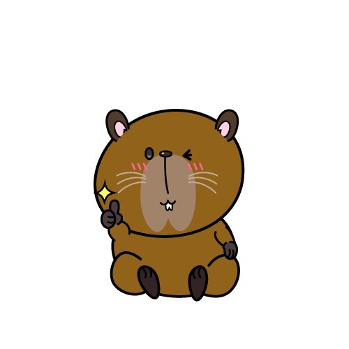 いいねする小ちゃなカピバラ