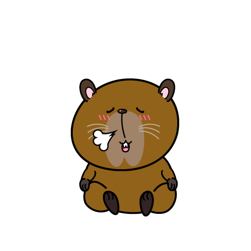 リラックスする小ちゃなカピバラ