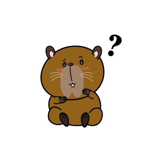 考える小ちゃなカピバラ
