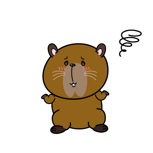 困る小ちゃなカピバラ