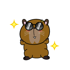 かっこいい小ちゃなカピバラ