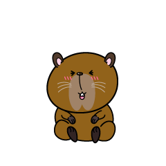 笑う小ちゃなカピバラ