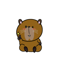 いいねする小ちゃなカピバラ