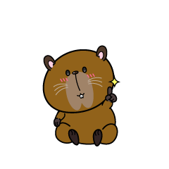 指差しする小ちゃなカピバラ