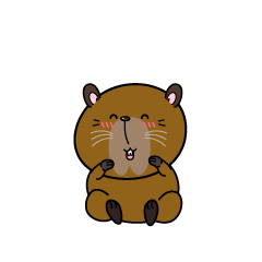 笑顔の小ちゃなカピバラ