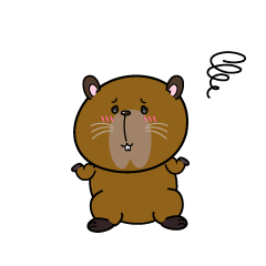 困る小ちゃなカピバラ